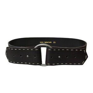 Echtes Vollrind Leder 85 Brown Leather Accent Belt Size S